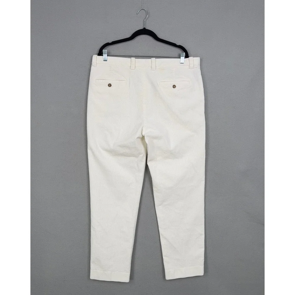 Brooks Brothers Pants Mens W38 L32 White Corduroy Clark Fit Preppy Classic